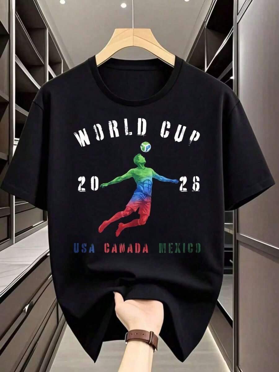 2026 World Cup USA Canada Mexico Soccer Shirt | North America Tournament Tee - Fan Gift For Futbol Lovers,Unisex Soccer Fan Graphic T-Shirt Casual Couple Streetwear Tee - Negro - Ver 1