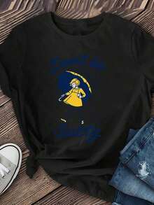 Nuevas llegadas para el verano. Camiseta de mujer, hecha de tela transpirable, suave y de elasticidad media, de longitud regular. Muy adecuada para uso casual en primavera, verano y otoño. Blusa, camisa > Hermosa. - Negro - Ver 3