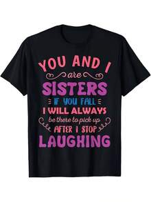Summer You & I Are Vacation T-Shirt, Fashion Cartoon Print Streetwear, Breathable Material, Round Neck Top, Ideal For Vacation, Loose And Comfortable. - Back - View 1