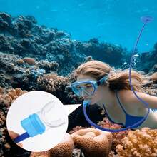 1 Piece Of Adult Swimming Breathing Tube, Front-Mounted Breathing Tube For Swimming Training, Comfortable Oral Piece With One-Way Exhaust Valve, Suitable For Swimming Pool And Outdoor Leak-Proof Setup For Water Training Equipment, Anti-Drowning Single Or Double-Head Respirator, Deep Water Oxygen Supply Equipment, Suitable For Beginners And Adults - Multicolor - View 6