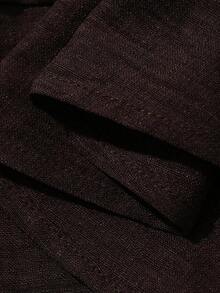 2 piezas Conjunto informal de mujer con top de tirantes con volantes y pantalones, conjunto de ropa de descanso para vacaciones - Marrón - Ver 7