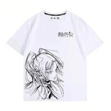 Camiseta de anime Frieren: Beyond Journey's End |       Diseño de Arte de Líneas Minimalista en Fondo Negro |       Corte holgado unisex |       Tallas S-3XL |       Ideal para Fanáticos de la Fantasía y Eventos de Anime |       Ropa Cómoda y Duradera - Negro - Ver 2