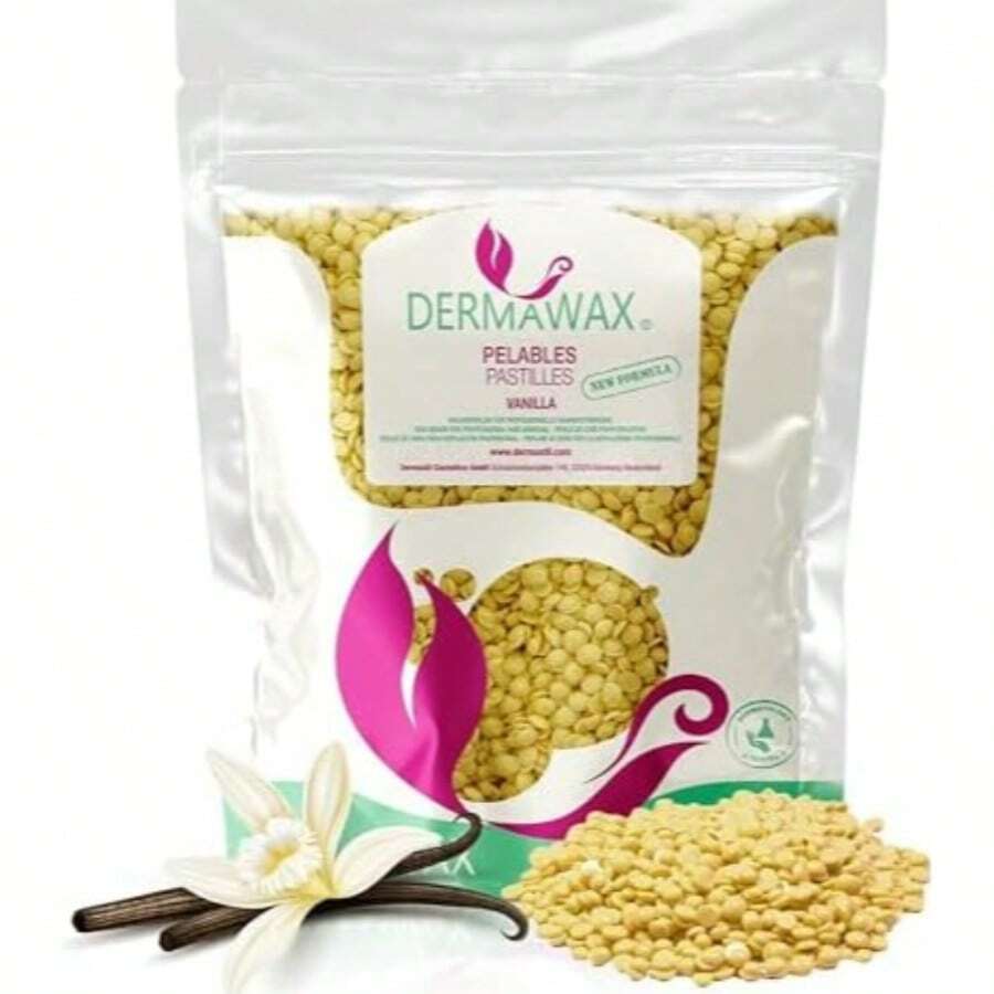 FIFA Dermawax 香草蜡珠 1kg - 巴西热蜡(无需脱毛纸),适用于全身、腿部、面部、比基尼线及敏感部位的脱毛 - 法国制造(1kg,香草味) - 多色 - 查看 1
