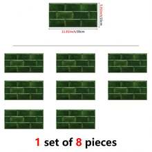 2D Peel And Stick Marble Tiles Waterproof Oilproof Easy Clean Removable Kitchen Backsplash - 8Pcs - View 12