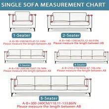1pc Soft Minimalist Large Square Sofa Cover, Stain-Resistant Anti-Slip Sofa Slipcover, Suitable For All Seasons, Machine Washable & Hand Washable, No Fading Or Shedding, Elastic Sofa Protector - Light Grey - View 2