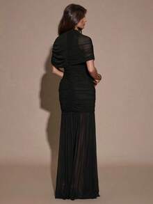 Women Midi Dresses - Black - View 2