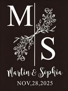 Customized Wedding Mirror Stickers Decor - Romantic Party, Customized Name And Date, Removable Waterproof Glossy Stickers Suitable For Acrylic Mirror Board Wedding Ceremony Decoration - Multicolor - View 7