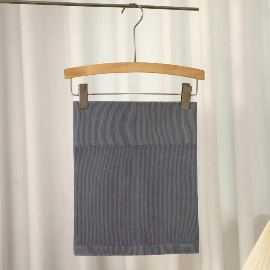 Falda corta coreana versátil, Color sólido, fina, elástica, de cintura alta, Vintage, Sexy, ajustada, combina con todo, minifalda informal nueva - gris plateado - Ver 1