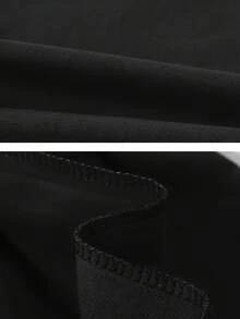Camiseta de Manga Corta de Algodón Estampada para Hombre, Suave, Cómoda y Transpirable, Adecuada para Deportes y Uso Casual - Negro - Ver 4