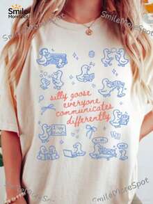 Camiseta Divertida para Terapia del Habla, Camiseta Cómoda para Terapeuta del Habla, Cuello Redondo SLP, Regalo de Graduación para Terapeuta del Habla SLPA - Blanco - Ver 8