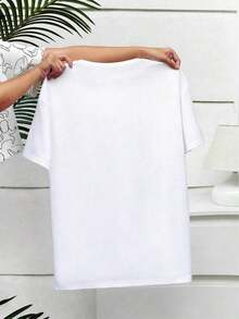 Nueva Camiseta con Temática de Bosque Tropical 2026, Adecuada para Salidas Casuales en Primavera y Verano - Blanco - Ver 2