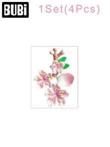 Pink 3D Car Sticker Decor, Gift For Women/Girls On Valentine's Day Or Birthday, Suitable For Air Vent, Dashboard, Screen, Auto Accessories - Flowers - View 17