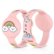 Children's Wristband Compatible With Apple AirTag, Hidden Silicone Protective Case For AirTag GPS Tracker, Adjustable Anti-Lost Watch Band For Boys And Girls - Multicolor - View 18