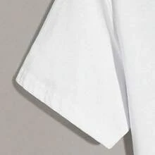 Camiseta Casual para Mujer con Estampado de Letras y Corazones, Cuello Redondo y Mangas Cortas, Ideal para el Uso Diario - Blanco - Ver 7