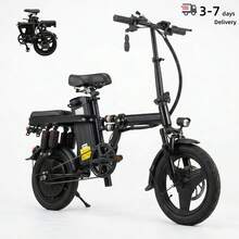 This Adult Foldable Electric Bicycle Features A 48V 15Ah Battery, A 500W Motor, 14-Inch Tires, 8 Shock Absorbers, Three Speed Settings, A Maximum Range Of 30 Miles, And A Maximum Load Capacity Of 120 Kg. - Nền tảng - Xem 1