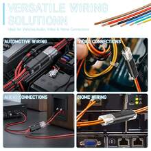 Double-Wire Plug-In Connector With Locking Buckle, Quick-Clip Fasteners, Multi-Purpose Blocks For Strip Lights DIY Crafting, Low Voltage Wire Connectors - A - View 8