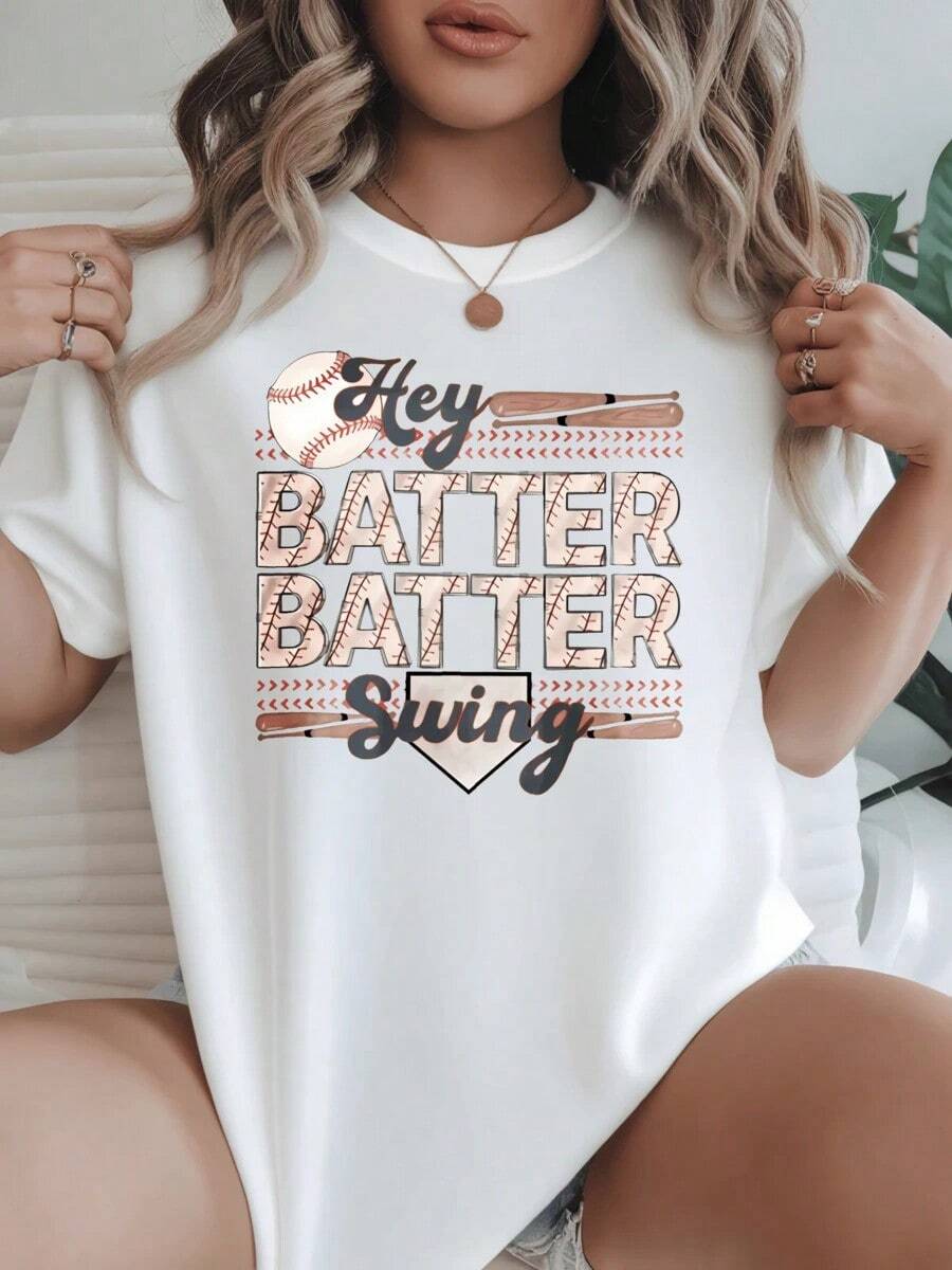 Camia de mujer con temática de béisbol, camia gráfica en blanco y negro, opciones de impresión de bate y pelota de béisbol, estilo deportivo casual de verano para mujeres, perfecta para días de juego, actividades al aire uso diario, camias de verano, camias gráficas, atuendos de verano para mujeres, camias gráficas, camias cortas para mujeres, tops para mujeres, vintage de algodón, ropa linda para mujeres, atuendo de Navidad para mujeres, vestidos elegantes de mujer, camisas, ropa deportiva para mujeres, gimnasio, , camisas deportivas para mujeres Ideal para regalar. Camisetas para mujer, camisetas para hombre, camisas > Elegantes. Estilo bohemio. Blusas suaves, transpirables y cómodas para mujer, ideales para primavera, verano y otoño, perfectas para vacaciones, viajes y uso diario, y para ver partidos. - Blanco - Ver 1