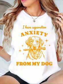 Tengo ansiedad por separación de mi perro Camiseta gráfica para amantes de los perros Regalo para propietarios de mascotas Camiseta de declaración divertida, es una camiseta perfecta para regalar a amigos y familiares en cualquier fiesta u ocasión festiva, 220g - Blanco - Ver 7