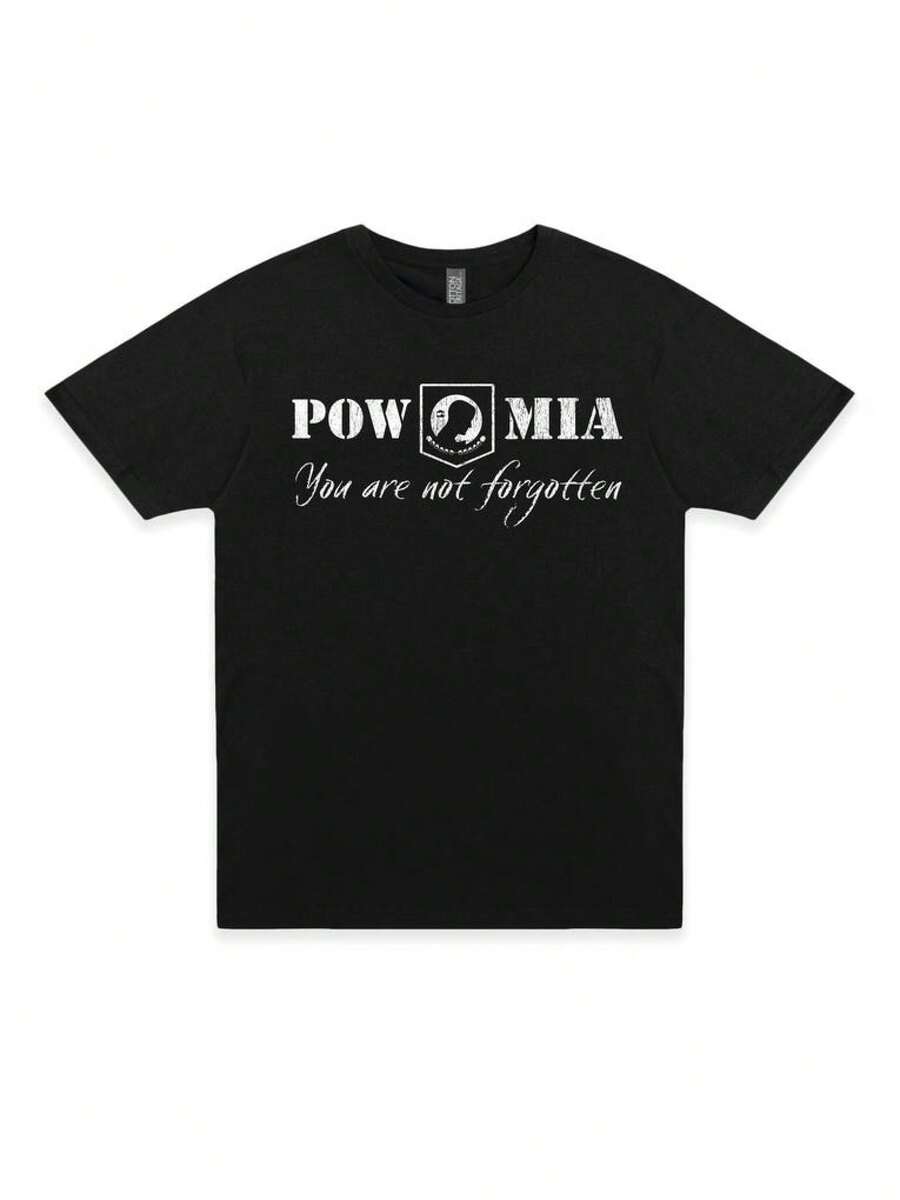 POW MIA Shirt, Prisoner of War Missing in Action Tee, Military Veteran Remembrance Shirt, Patriotic T-Shirt, Unisexblusas para mujer playeras de mujer vestidos casuales para mujer y2k playeras deportivas para mujer verano camisetas ropa de mujer Fashion Perfect For Daily - Negro - Ver 1