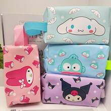 Túi đựng mỹ phẩm hoạt hình Hello Kitty & Friends dễ thương của Sanrio (1 chiếc/mảnh), túi đựng đồ trang điểm, túi đựng đồ dùng vệ sinh cá nhân dung tích lớn có tay cầm, thích hợp để đựng Melody, Kuromi, Pomompurin, thiết kế quà tặng ngày Valentine, quà sinh nhật, quà cưới, phụ kiện du lịch. - Nhiều màu - Xem 5