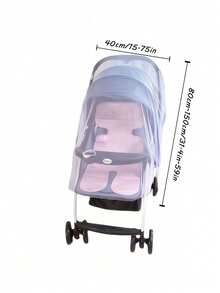 1pc Baby Mosquito Net, Baby Stroller Mosquito Net, Stroller Insect Net Cover, Suitable For Baby Strollers, Strollers, Baby Carts, Baby Carriers, Made Of Fine Soft Elastic Mesh Design, Effectively Prevents Mosquito Bites - Multicolor - View 7