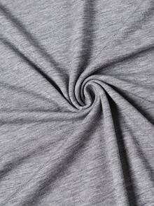 Plus Size - Plus Size - Women's Plus Size 0-8XL Casual And Stylish Printed T-Shirt, Fashionable Base Layer For Everyday Outings, Unique Design Suitable For All Seasons, Comfortable Fit, Women's T-Shirt With The Slogan "Not My Problem", Casual Crew Neck - 太空灰 - 查看 3