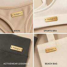 Custom Stainless Steel Logo Label, Suitable For Swimwear, Size 1.18*0.24 Inches, Engraved Brand Label, Used For Sewing, Used For Personalized DIY Exclusive Logo, Designer Clothing Label, Bulk Labels - Multicolor - View 4