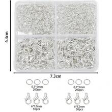 500pcs/Set Single Circle Lobster Clasp, Gold Plated, Polished Jewelry Connector, Suitable For Bracelet, Necklace Jewelry Making And Other DIY Projects - 4-grid Single Lap - View 10