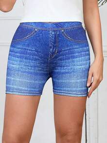 Women Shorts - Blue - View 5