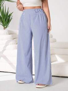 Pantalones casuales nuevos para otoño/invierno 2025, adecuados para salidas, uso diario casual, fiestas, ir al trabajo, volver al colegio, citas, hogar, fiestas de cumpleaños y múltiples ocasiones.Corte relajado, cintura elástica, pierna ancha, - Multicolor - Ver 3