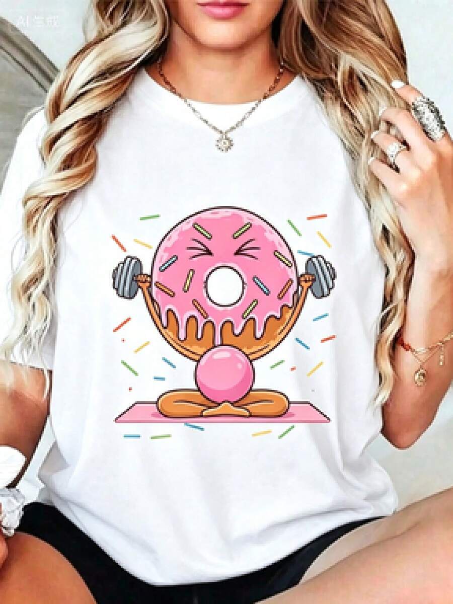 Camisetas estampadas de cuello redondo para verano (los pantalones son solo sugerencias de estilo) son holgadas y no realzan la figura, y el tejido es delgado y no abulta. Confeccionado con telas suaves, transpirables y amigables con la piel, ofrece comodidad en la parte superior del cuerpo y evita la sensación de sudoración, con un diseño de estampado clásico y sencillo, adecuado para el uso diario, ir de compras y para el tiempo libre, con los mismos modelos básicos y versátiles para hombres y mujeres, muy adecuado para ocasiones como el Día del Trabajo y el Día de la Independencia de México, y fácil de usar durante todo el año. - Blanco - Ver 1