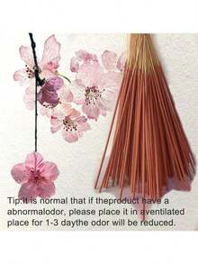 [Popular Choice] 21/51/101pcs High Quality Aromatic Incense Sticks - Cherry Blossom Scent, Suitable For Meditation/Hotel Sleep/Bath/Odor Removal, Etc. - Multicolor - View 6