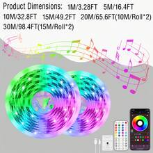 1米-30米音乐同步RGB LED灯带,支持APP和遥控器控制,USB 5V供电,可变色,适用于电视背光、卧室及派对/节日装饰 - TYC-MH - 查看 10