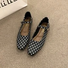 Giày Loafers nữ 2025 mới về phong cách tiên nữ tinh tế, quai lưới thoáng khí, mũi tròn ngọt ngào, đế mềm - màu đen - Xem 13