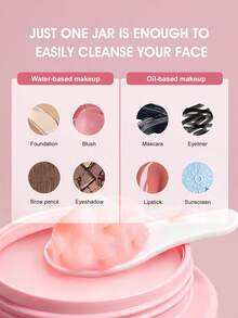 HEXZE Purifying Lightweight Cleansing Balm 2-In-1 Travel Size 5g Makeup Melting Remover & Skincare Deep Cleansing - Pink 5g - View 5