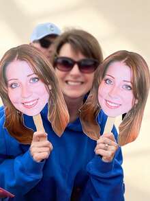 Face On Stick, Number Head On Stick, Printable Big Head Cutouts, Funny Groom Face Fan, Bachelorette Party Gift, Personalized Fun Party Decor - Multicolor - View 9