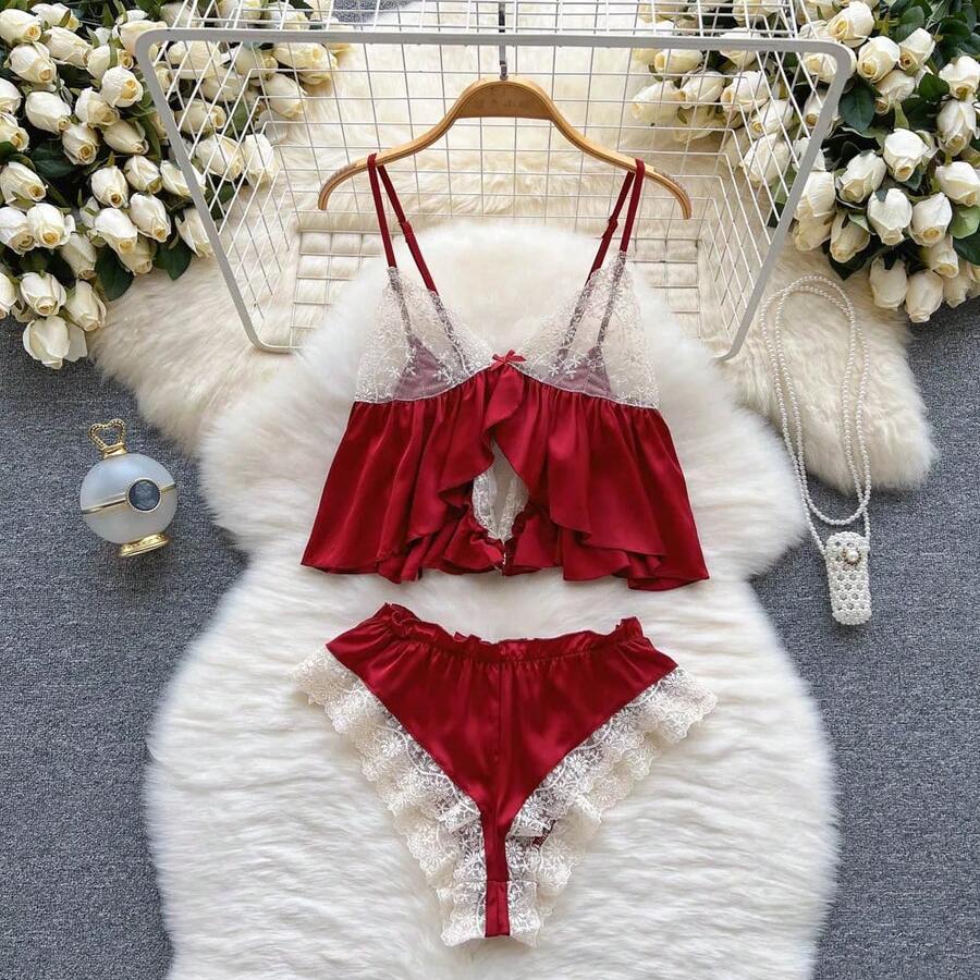 Vestido ajustado de Navidad para mujer, Vestido corto con lentejuelas y tirantes rojos, vestido de noche Sexy ajustado para fiesta y Club, minivestido erótico de conejito para Cosplay - QD154-Rojo - Ver 1