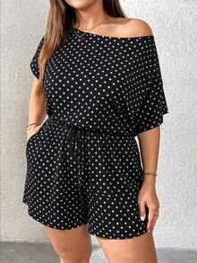 Mono de talla grande para mujer, ropa de verano, shorts, hombros descubiertos y graciosos, conjunto de verano para mujer, atuendo de rave de festival, conjunto de verano para vacaciones de mujer, mono casual de mujer - Multicolor - Ver 6