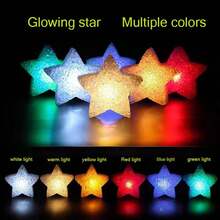 1 pieza/2pcs Luces de estrella pequeña de mano, accesorios de actuación en escenario, accesorios decorativos de estrella de cinco puntas brillante de mano, adecuados para actuaciones de danza, actuaciones de coro, conciertos, fiestas, cumpleaños y actuaciones festivas - Multicolor - Ver 9