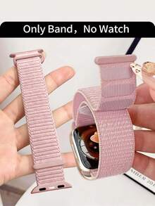 Huastonband 適用於 女款錶帶 38/40/41/S10/11-42mm、42/44/45/46/49mm，1 條棕粉色尼龍錶帶，適合 Ultra 3/2/1 S 女款 - 玫瑰粉 - 查看 3