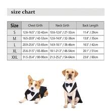 2pcs Black Dog Tuxedo Formal Pet Outfit Set, Includes Bow Tie Collar And D-Ring, Suitable For Small To Medium Dogs, Breathable Comfortable Gentleman Attire, Perfect For Weddings, Parties And Cosplay - Black - View 9