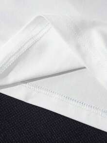 Camiseta informal de manga corta y cuello redondo de unicolor para hombres, con proceso de perforación caliente, nueva colección primavera/verano 2025, rave - Blanco 2 - Ver 4