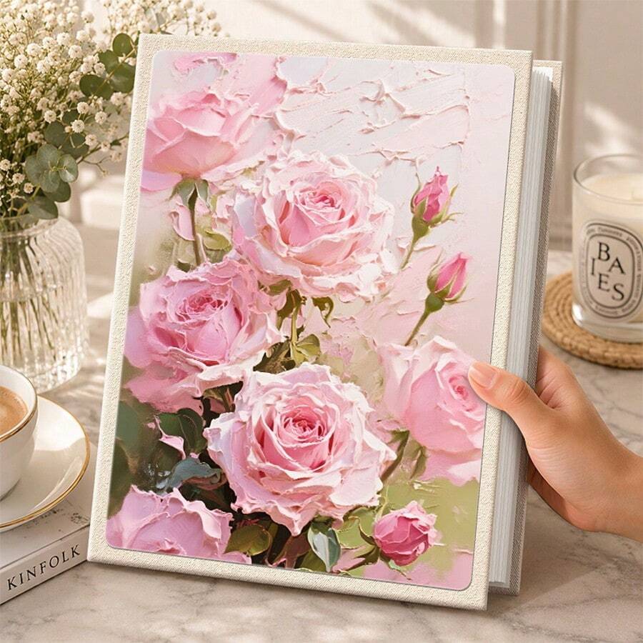 1pc Durable Photo Album, 6 Inch, 200 Pockets, Large Capacity Travel & Holiday Album Fits 200 Landscape Photos, Multiple Colors Available, Suitable For Wedding, Family, Anniversary, Youth, Vacation, Valentine's Day, Memory Book Gift