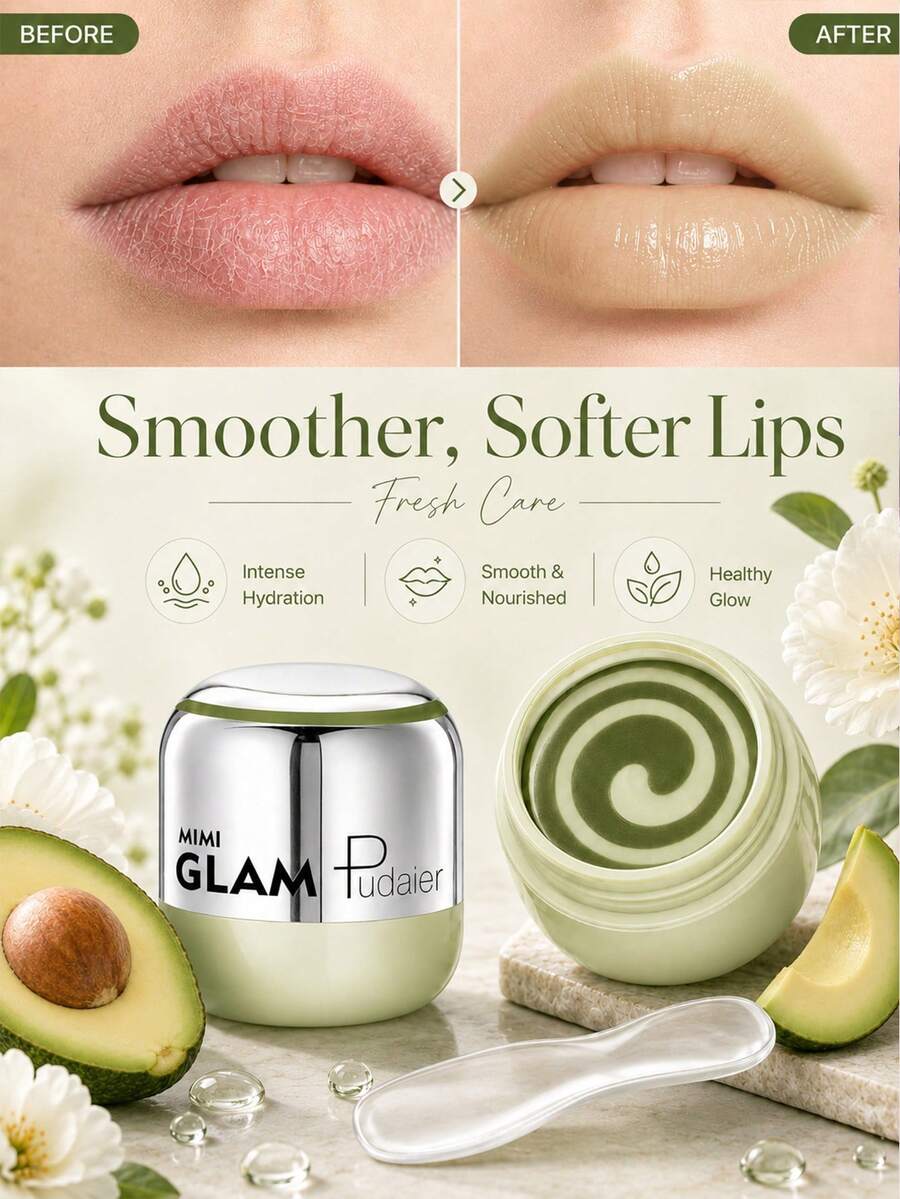 Pudaier MIMI GLAM Rotating Lip Mask Overnight Repair Lip Care Cream Deep Moisturizing Non-Sticky Sleep Lip Balm With Small Spatula Suitable For Spring And Summer Use Perfect As Birthday Gift Or Mother's Day Gift - 03 - View 1