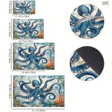 1pc Octopus Pattern Printed Absorbent Dish Drying Mat, Espresso Machine Countertop Absorbent Mat, Sink Drain Mat, Soft Faucet Absorbent Mat, Sink Cup Mat, Home & Kitchen, Bathroom Accessories - Multicolor - View 11