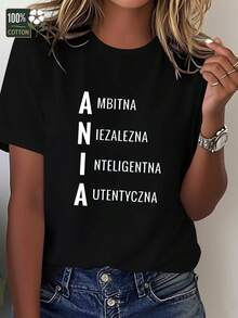Camiseta de Mujer Names Fun Polish Pure, Ajuste Cómodo - Negro - Ver 1