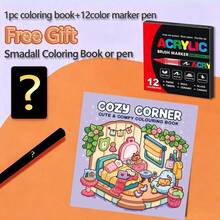 [Stress Relief Hand-Drawn] Cozy Corner Healing Relaxation 24-Page Coloring Book | Beginner Tracing + Stress-Relieving Doodles, Coloring Book For Adults And Teens, Simple Yet Large Relaxation Designs, Cute Animal Characters To Relieve Stress, Thick And Opaque, Suitable For Stationery, School Supplies, Perfect Gift For Girls, Wedding Season, Mother's Day - Cozy Corner - View 14