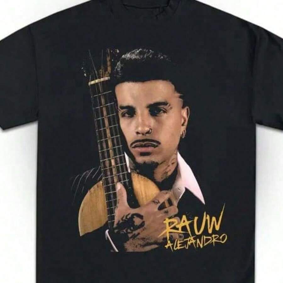 Camiseta unisex de manga corta, Rauw Alejandro Cosa Nuestra Tour Camisa Crudo Alejandro Concierto Ventilador Camisa Crudo Alejandro Ventilador Regalo, Crudo Alejandro Cosa Nuestra Tour Tplayeras hombre, , ,  mujer,romwe hombres, boho chic,maestras regalos,camiseta para conjuntos de mujer con curvas para mu,y2k, - Negro - Ver 1