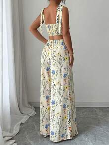 Women's elegant printed camisole and trouser suit for everyday wear - Blanco - Ver 5