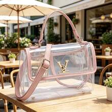 RAGSTO  Concert Special Lock Handbag Waterproof Transparent Crossbody Bag Stadium Events / Beach / Everyday Versatile - Blush Crush - View 2